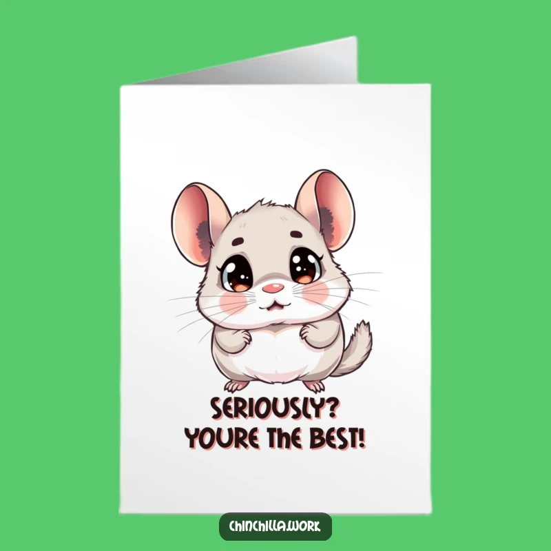Free Printable Thank You Card: Surprised Chinchilla Memo - Funny Downloadable!