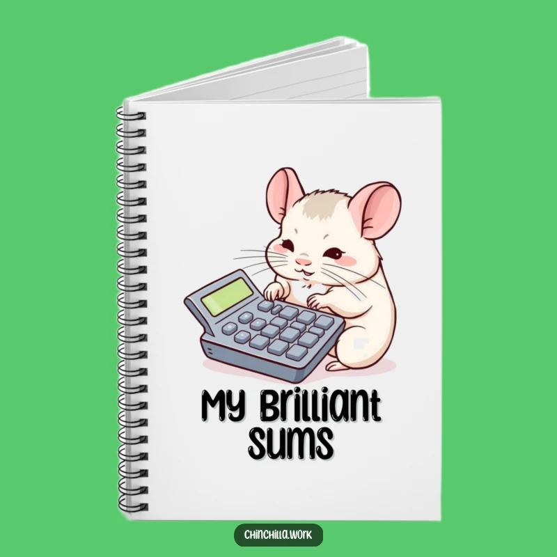 Funny Chinchilla Calculator Notebook - Jot Down Numbers with a Smile