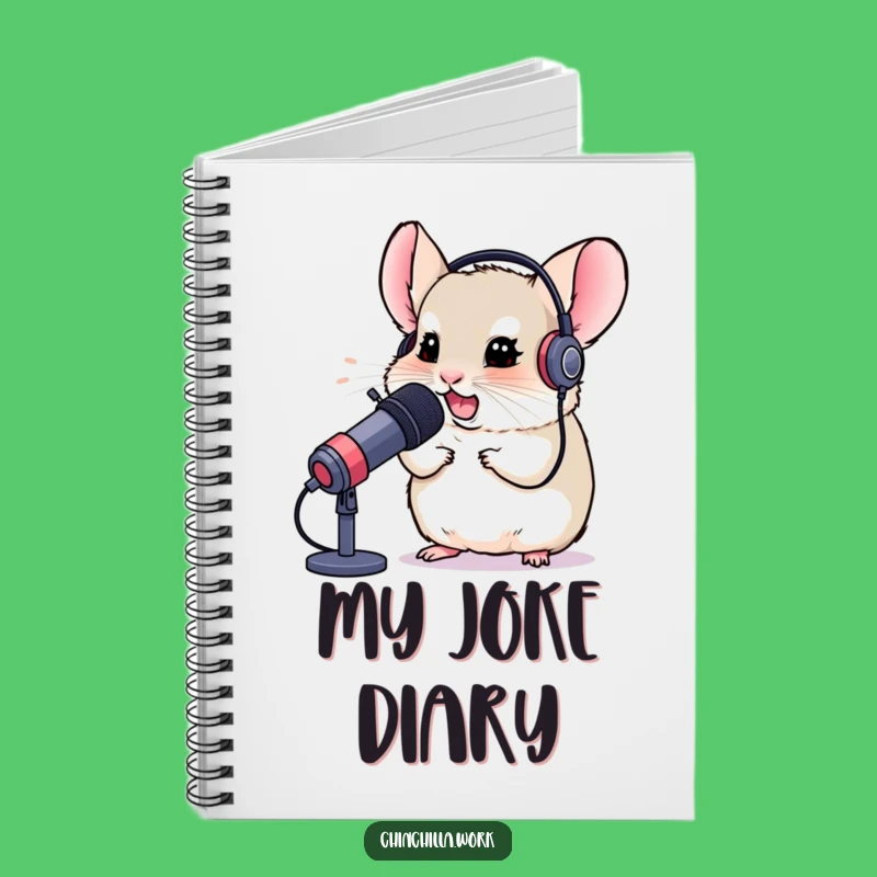 Funny Chinchilla Notebook - Gamer Headset Journal, Perfect Funny Gift for Streamers