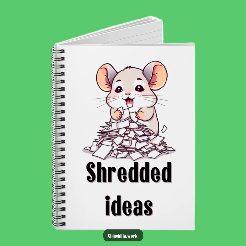 Funny Chinchilla Notebook Shredding Papers for Notes