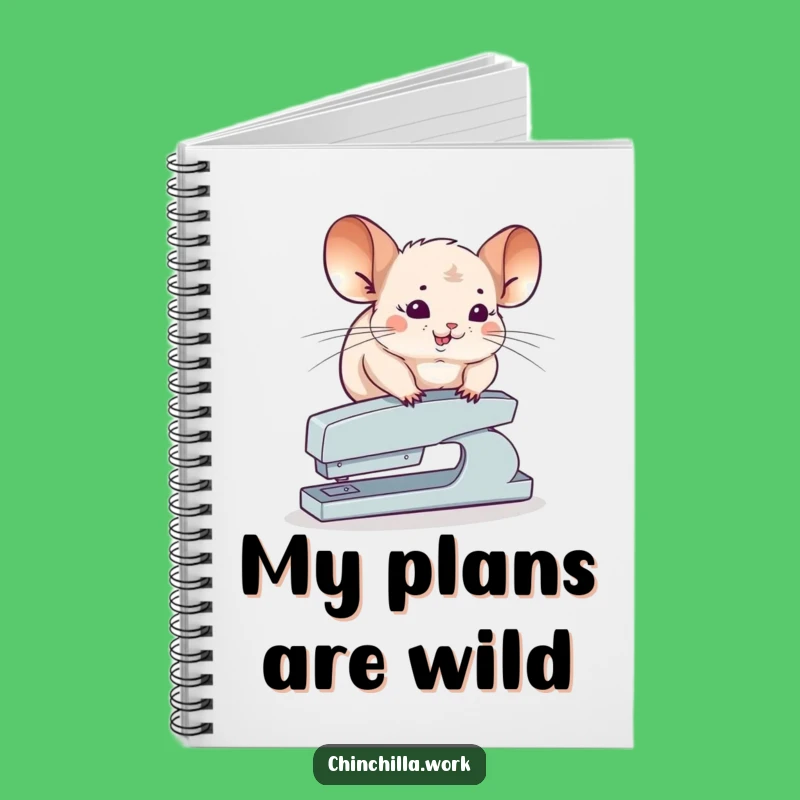 Funny Chinchilla Stapler Notebook: Balancing Act Journal for Bold Ideas and Notes