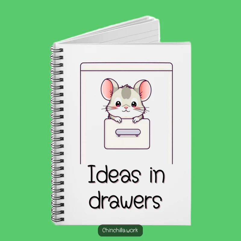 Funny Chinchilla Filing Cabinet Notebook - Hilarious Office Journal Gift
