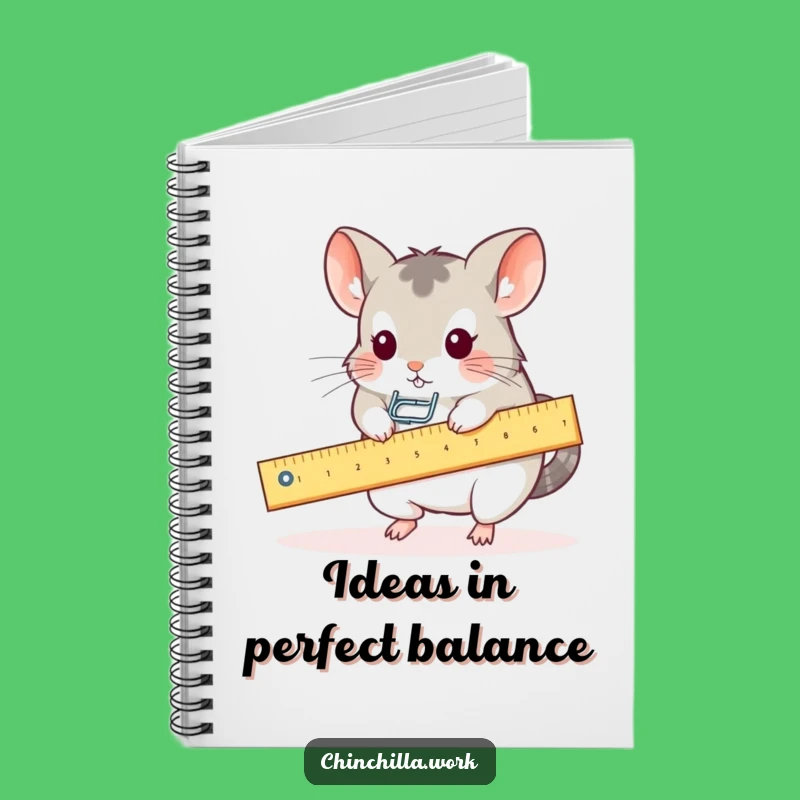 Funny Kawaii Office Chinchilla Ruler Seesaw Notebook: Jot Down Funny Ideas