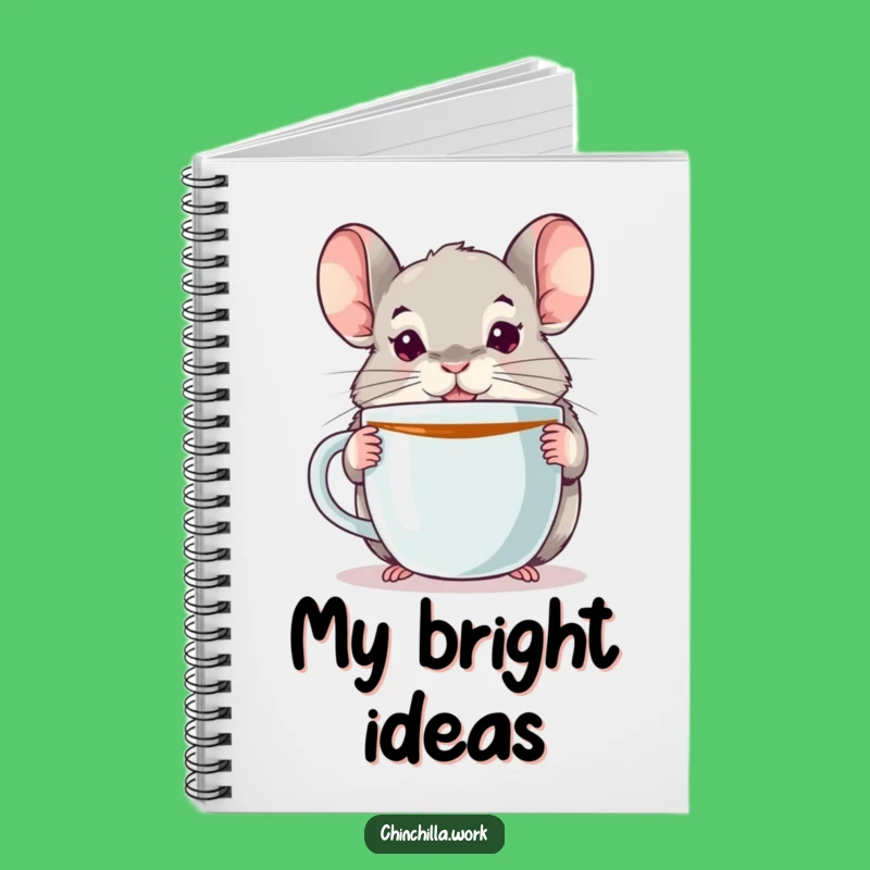 Funny Chinchilla Notebook: Jot Down Ideas with Caffeinated Critter Charm