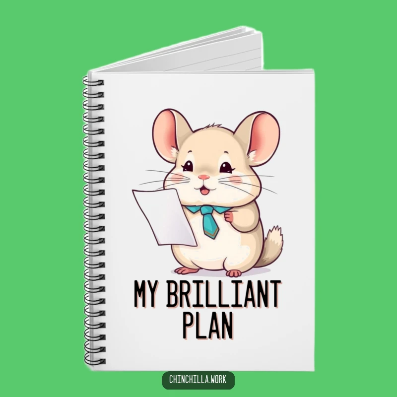 Funny Chinchilla Tie Notebook - Organize Your Business with Humor