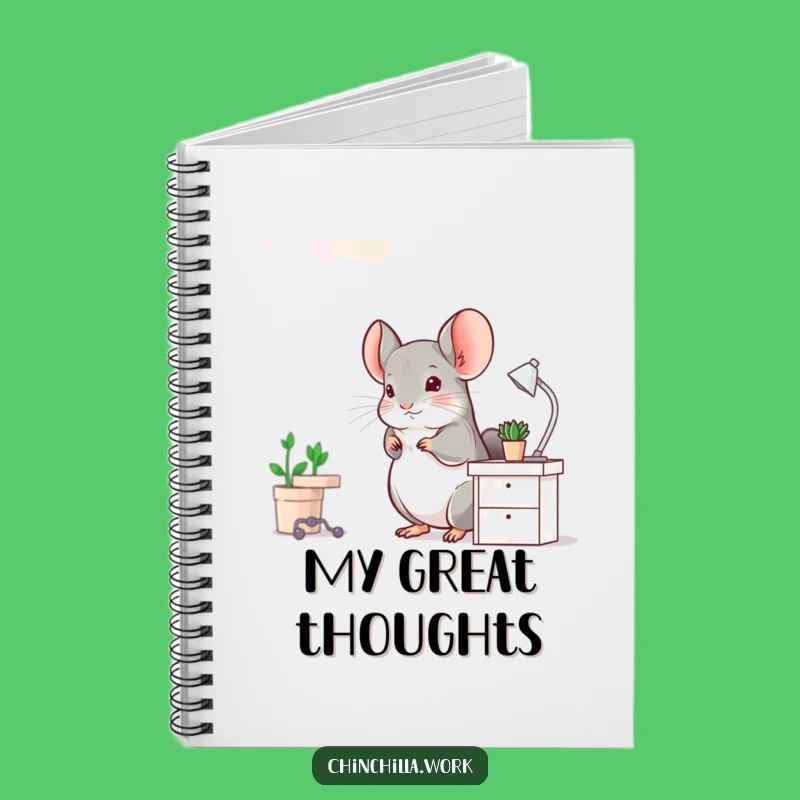 Funny Chinchilla Desk Hop Notebook - Hilarious Idea Hopper’s Journal Gift