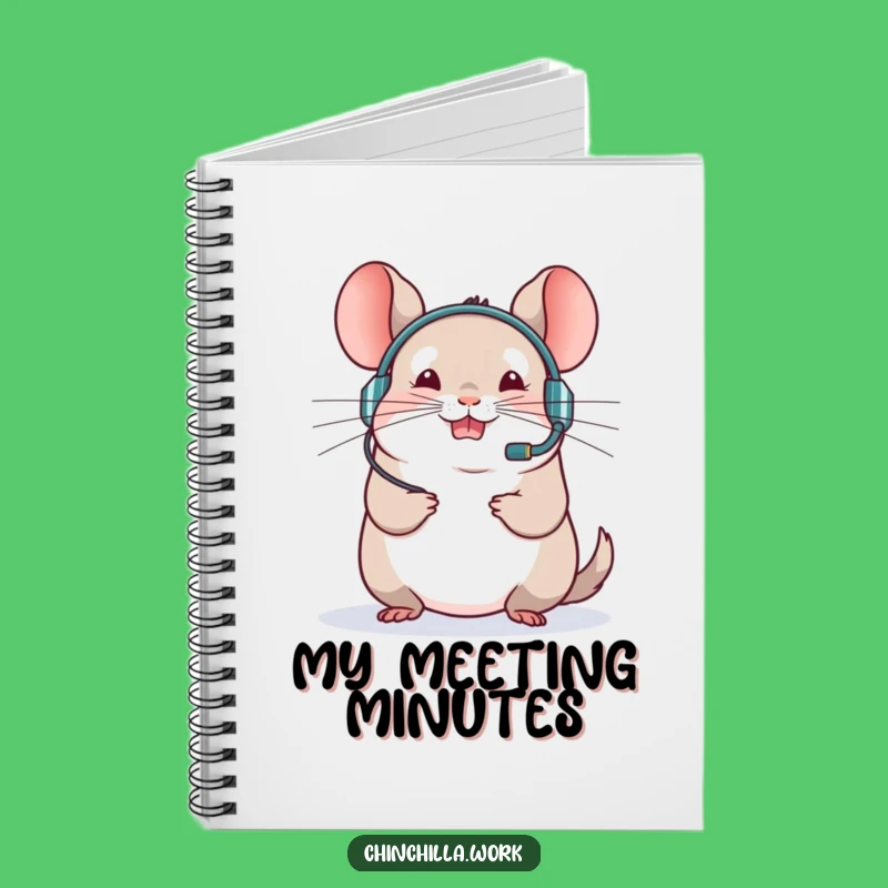 Funny Chinchilla Meeting Notebook - Jot Down Ideas with Virtual Flair