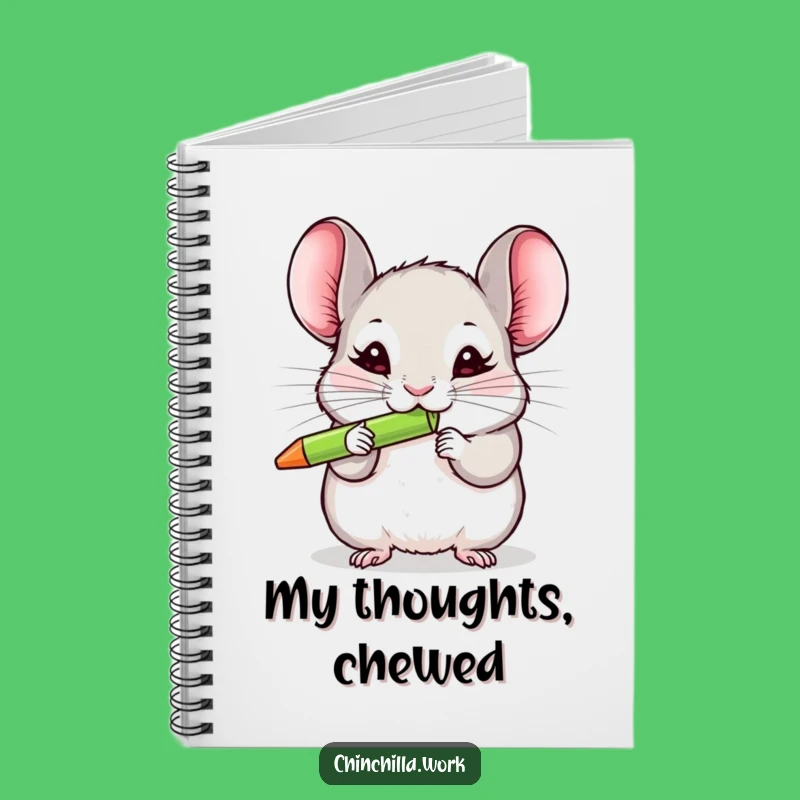 Funny Chinchilla Ideas Notebook: Jot Down Your Thoughts with This Pen Enthusiast