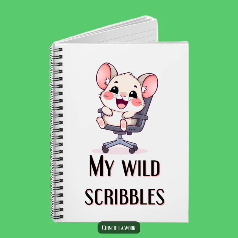 Funny Kawaii Chinchilla Chair Slide Notebook - Jot Down Ideas with Playful Smiles