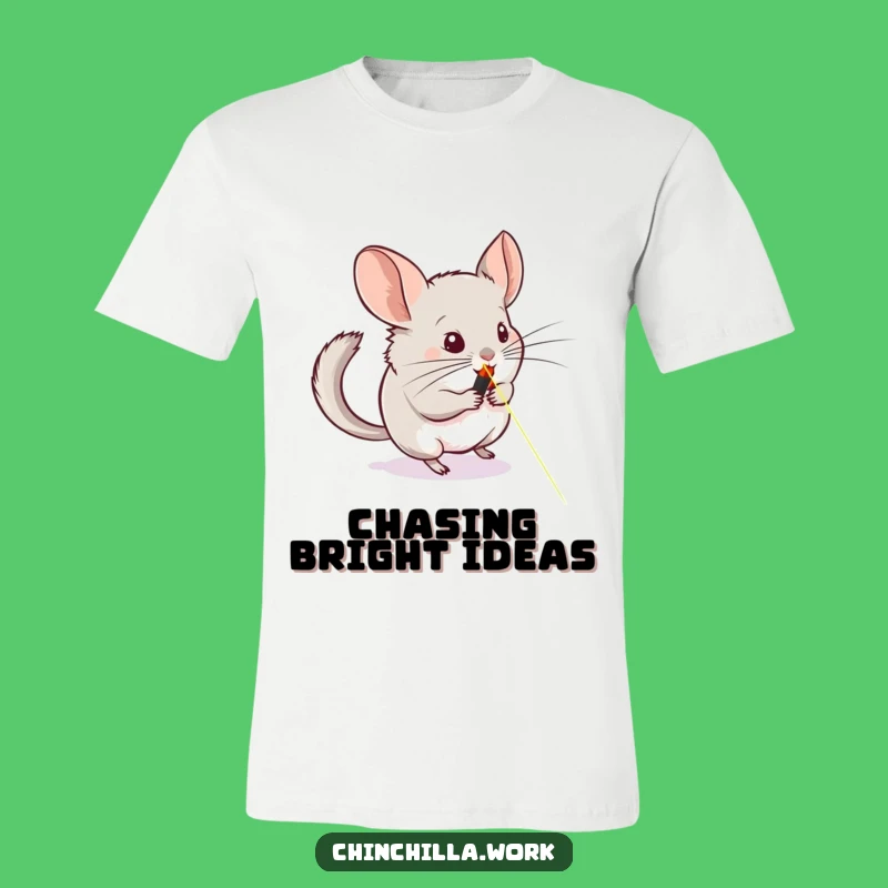 Funny Chinchilla Laser T-Shirt - Playful Chase Graphic Tee, Awesome Funny Gift