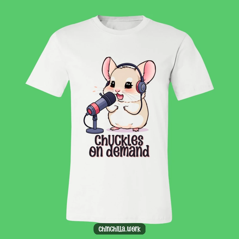 Funny Chinchilla Streamer T-Shirt - Chuckling Gamer Design, Awesome Funny Gift