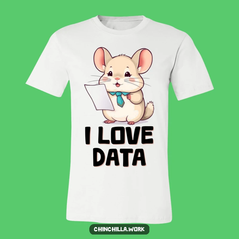 Funny Chinchilla Tie Report T-Shirt - Stylish Office Humor and a Great Gift