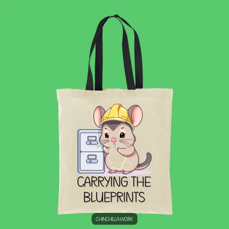 Funny Chinchilla Tote Bag: Carry Your Files with This Tiny Inspector