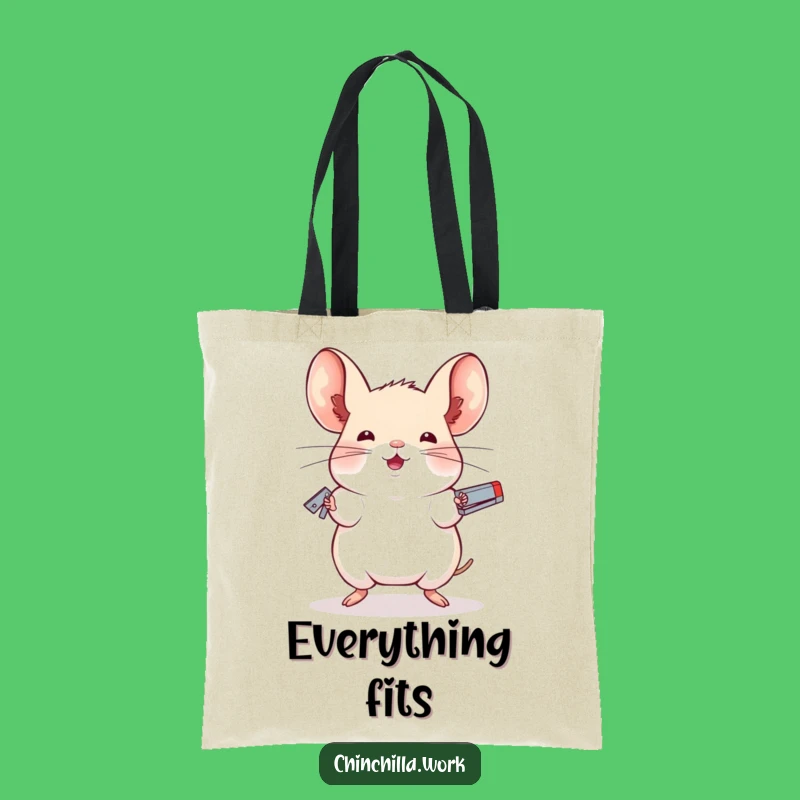 Funny Chinchilla Juggler Tote Bag - Office Balance Accessory, Hilarious Funny Gift
