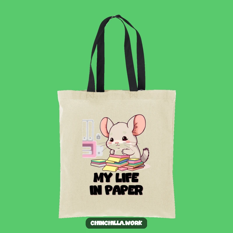 Funny Kawaii Office Chinchilla Tote Bag: Note Organizer, Practical & Hilarious Gift