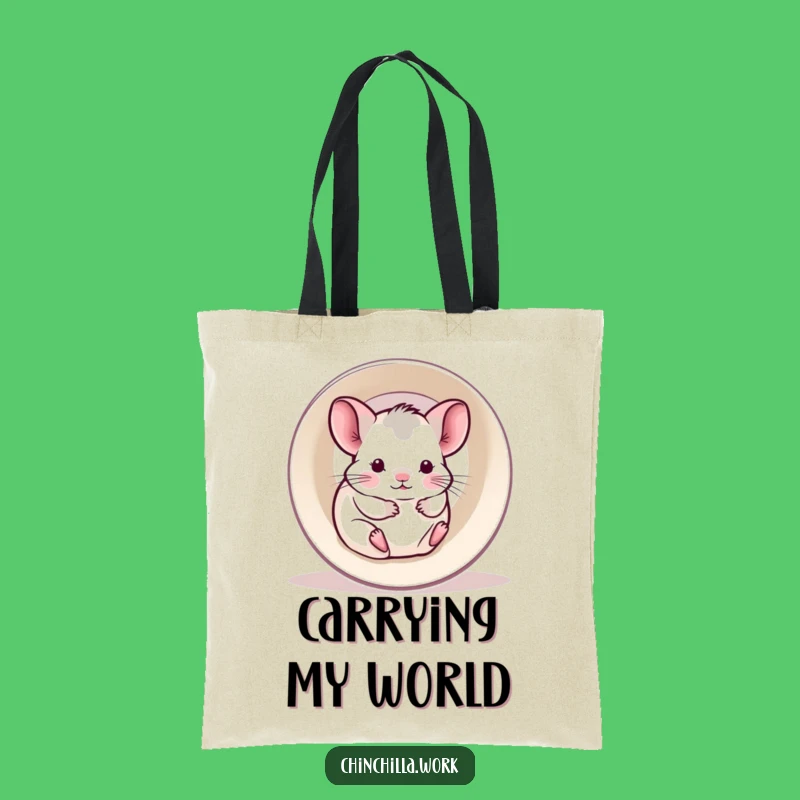 Funny Kawaii Office Chinchilla Tote Bag: Paper Roll Fun, Practical & Hilarious Gift