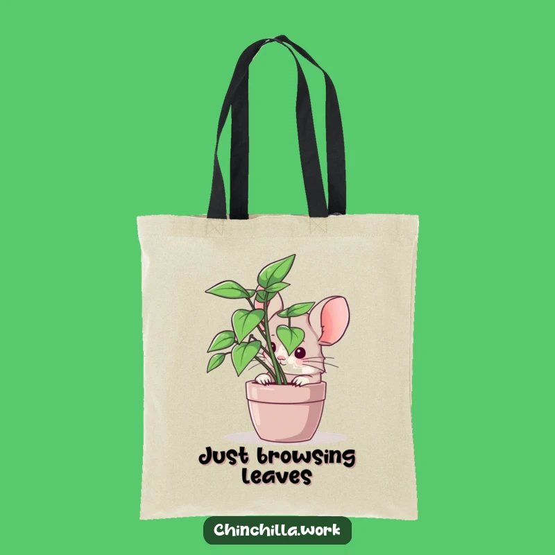 Funny Chinchilla Secret Keeper Tote Bag - Hilarious Plant & Pet Gift!