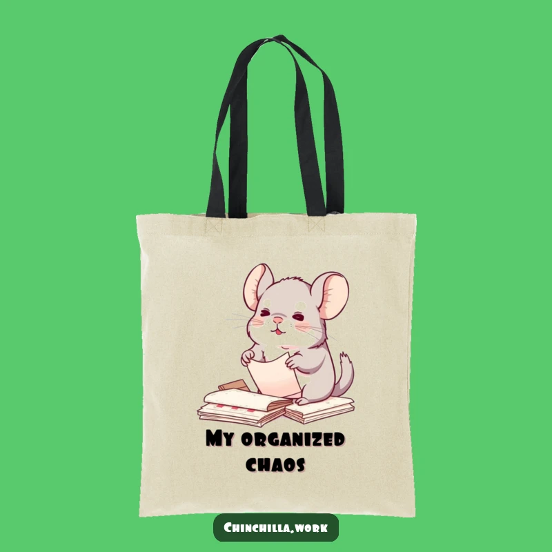 Funny Kawaii Chinchilla Tote Bag: Organized Paperwork Carry-All